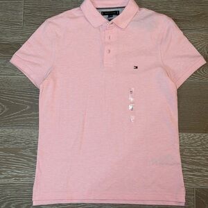 Tommy Hilfiger Pink Polo Shirt – Men’s Medium Slim Fit